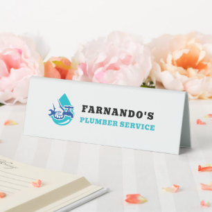 Plumbing Service Water Drop Logo Plumber Business