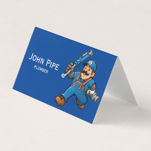 plumbing services logo business card
