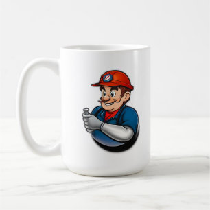 plumbing services logo coffee mug