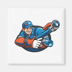 plumbing services logo magnet