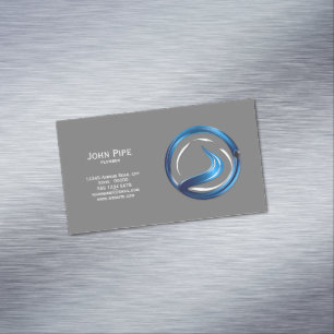 plumbing services logo Magnetic business card