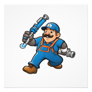 plumbing services logo photo print