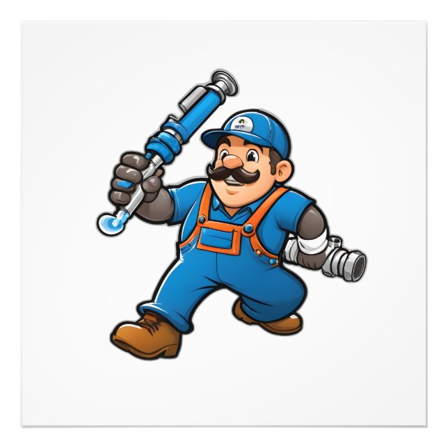 plumbing services logo photo print (Front)