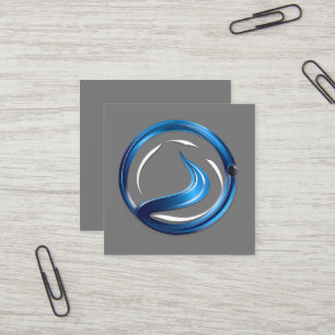 plumbing services logo square business card
