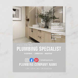 PLUMBING SPECIALIST plumber kitchen bathroom Flyer