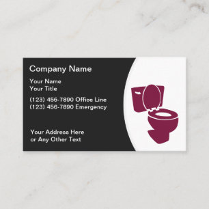 Plumbing Toilet Graphic Business Card