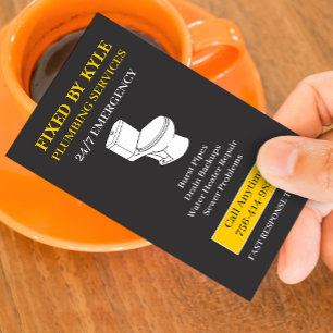 Plumbing Toilet Plumber Bathroom Remodeling Business Card