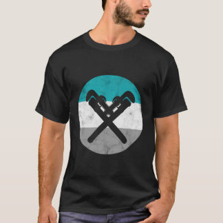 Plumbing Wrench Retro Plumber Gift For Men Women T-Shirt