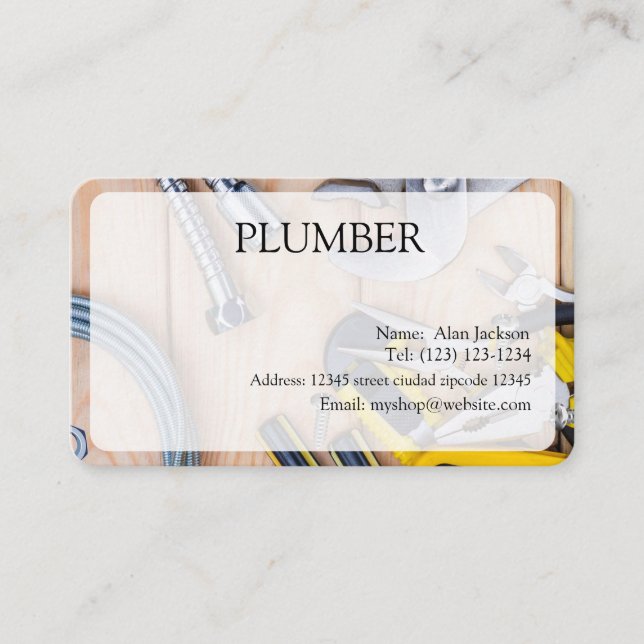 PLUMBLER Business card editable (Front)