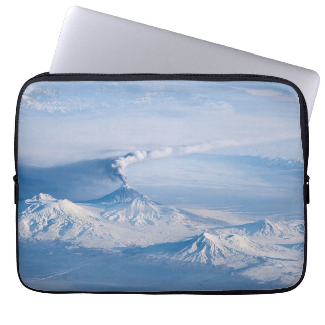 Plume Emanating From Kliuchevskoi Volcano. Laptop Sleeve (Front)