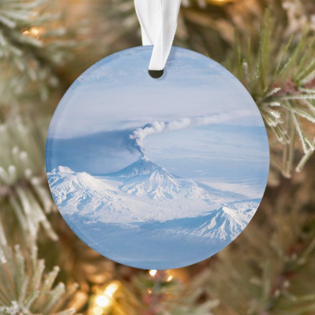 Plume Emanating From Kliuchevskoi Volcano. Ornament (Tree)