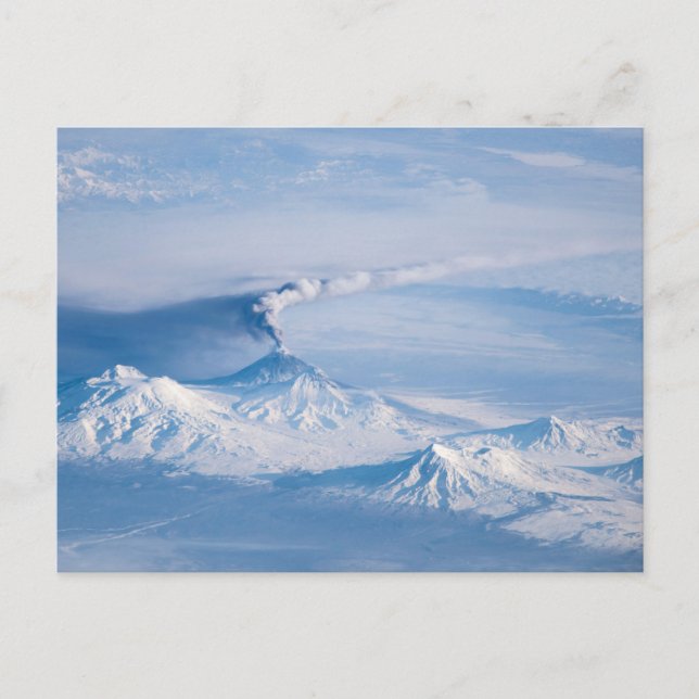 Plume Emanating From Kliuchevskoi Volcano. Postcard (Front)