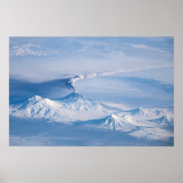 Plume Emanating From Kliuchevskoi Volcano. Poster (Front)