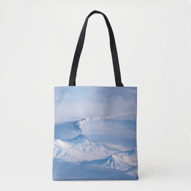 Plume Emanating From Kliuchevskoi Volcano. Tote Bag (Front)