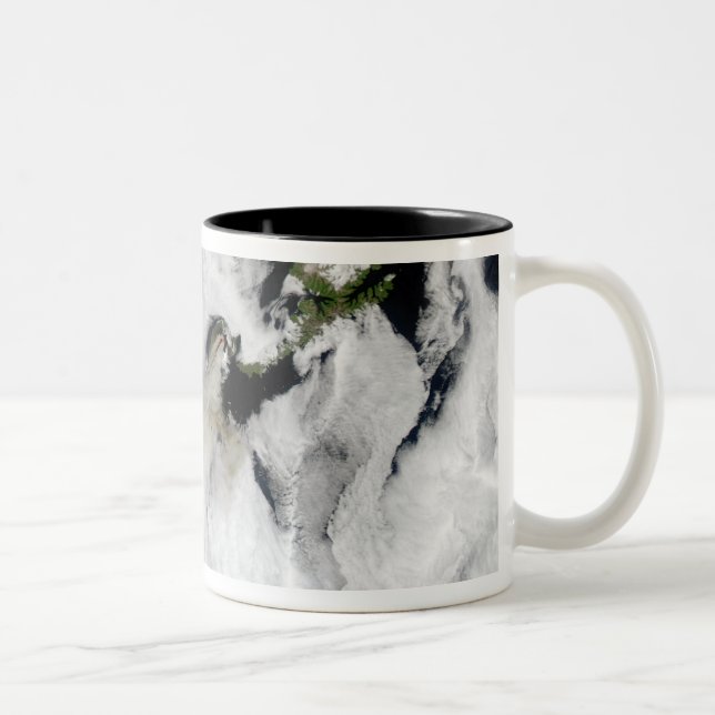 Plume from Okmok Volcano, Aleutian Islands 2 Two-Tone Coffee Mug (Right)
