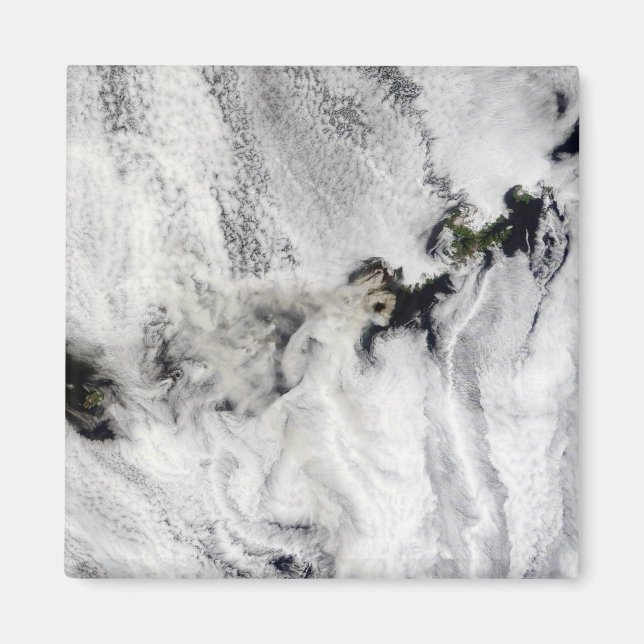 Plume from Okmok Volcano, Aleutian Islands Magnet (Front)