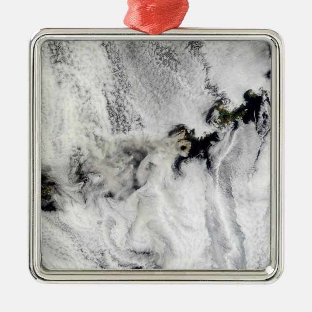 Plume from Okmok Volcano, Aleutian Islands Metal Ornament (Front)