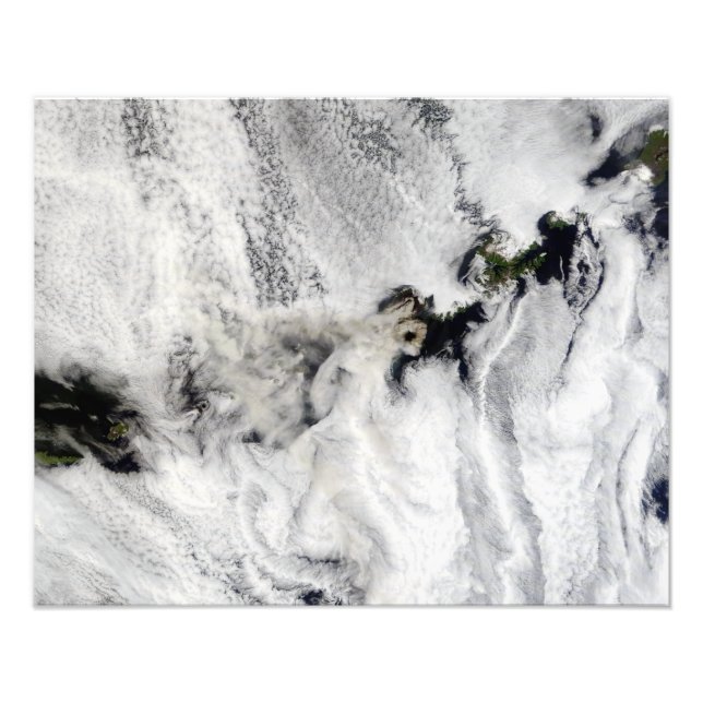 Plume from Okmok Volcano, Aleutian Islands Photo Print (Front)