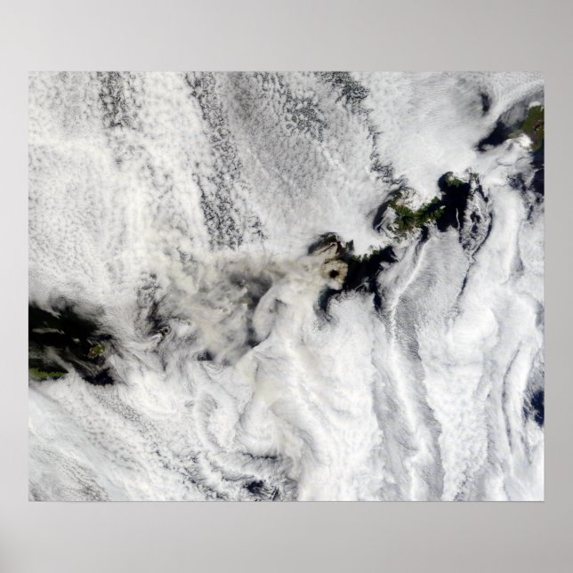 Plume from Okmok Volcano, Aleutian Islands Poster (Front)