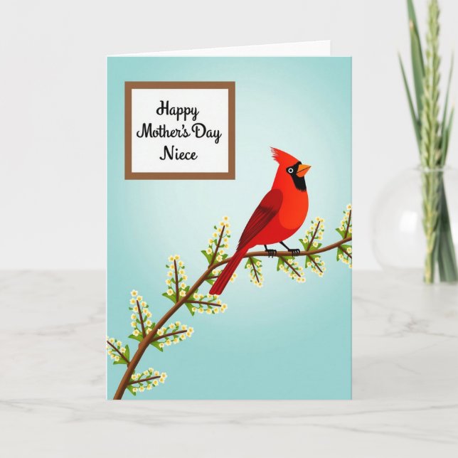 Plumed Bird Mothers Day Card (Front)