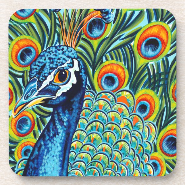 Plumed Peacock I Coaster (Front)