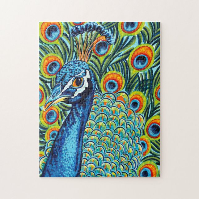 Plumed Peacock I Jigsaw Puzzle (Vertical)