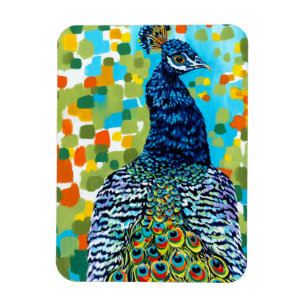 Plumed Peacock II Magnet
