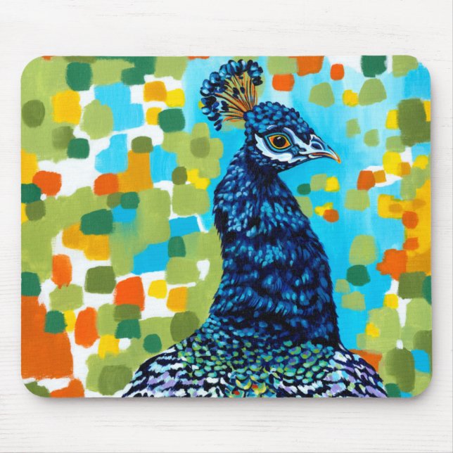 Plumed Peacock II Mouse Pad (Front)