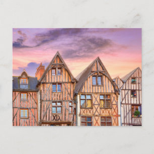 Plumereau square in Tours, France Postcard