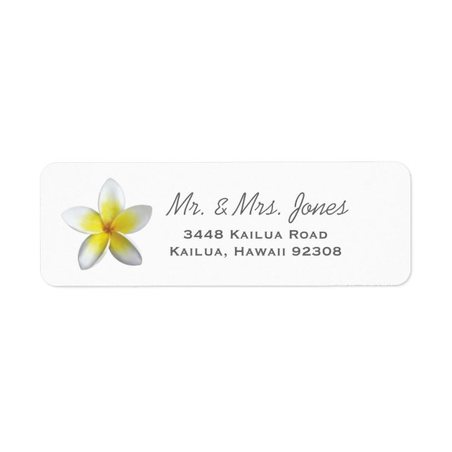 Plumeria Address Labels (Front)