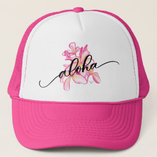 Plumeria Aloha Trucker Hat