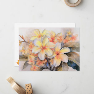 Plumeria and Shell Ginger Card