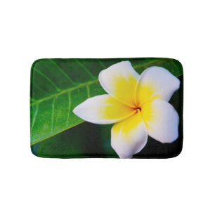 plumeria bath mat