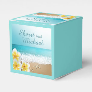 Plumeria Beach Tropical Island Wedding Favour Box
