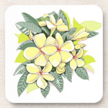 Plumeria Coaster Set of 6