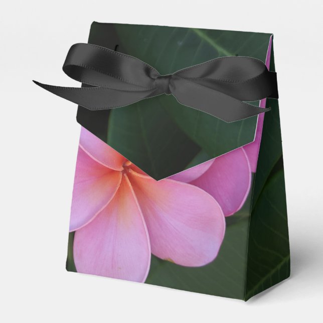 plumeria floral photo favour box (Front Side)