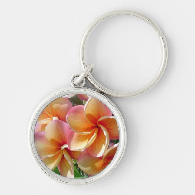 Plumeria Flower Colours Keychain (Front)