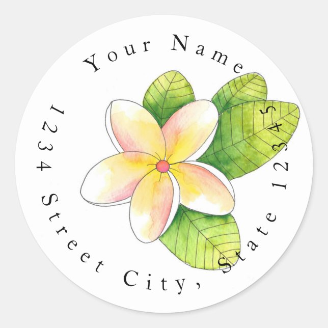Plumeria Flower Labels (Front)