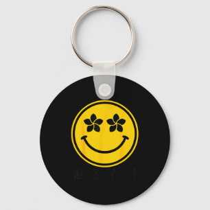 Plumeria flower smile aloha hawaii beach summer key ring