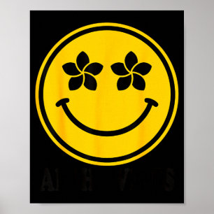 Plumeria flower smile aloha hawaii beach summer poster