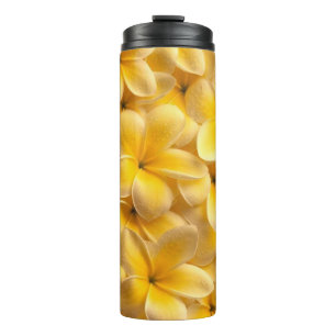 Plumeria Flower Yellow Thermal Tumbler