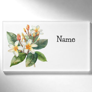 Plumeria Flowers Badge Tropical Flower
