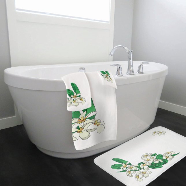 Plumeria Flowers  Bath Mat (Creator Uploaded)