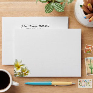 Plumeria Flowers Flourish Flap Address Envelope