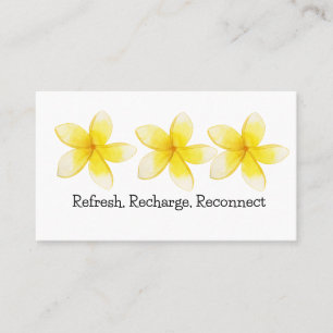 Plumeria Flowers Fresh, Exotic Blooms Business Card
