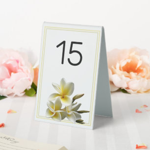 Plumeria Flowers Wedding Standing Number