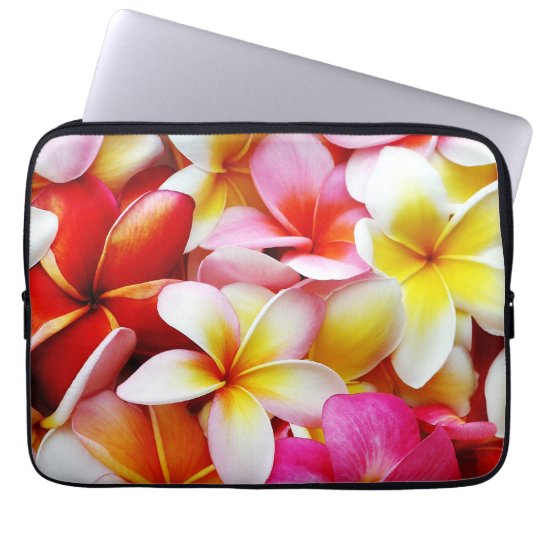 Plumeria Frangipani Hawaii Flower Customised Laptop Sleeve
