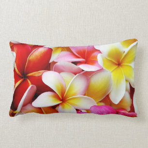 Plumeria Frangipani Hawaii Flower Customised Lumbar Cushion