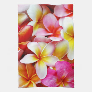 Plumeria Frangipani Hawaii Flower Customised Tea Towel