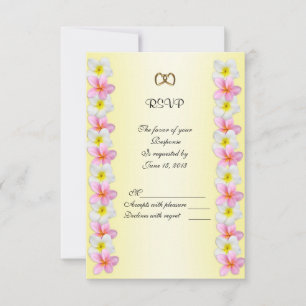Plumeria Frangipani Invitation response card